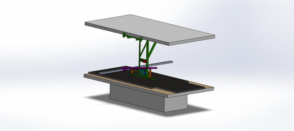3d cad model of vibrating biscuit feeder assembly