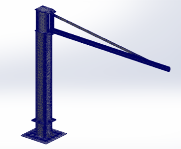 Jib Crane FEA mesh